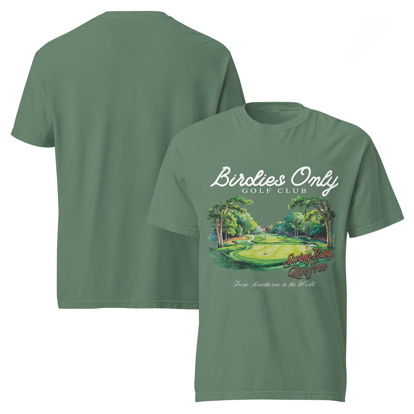 Birdies Only Golf Club Tee - Light Green
