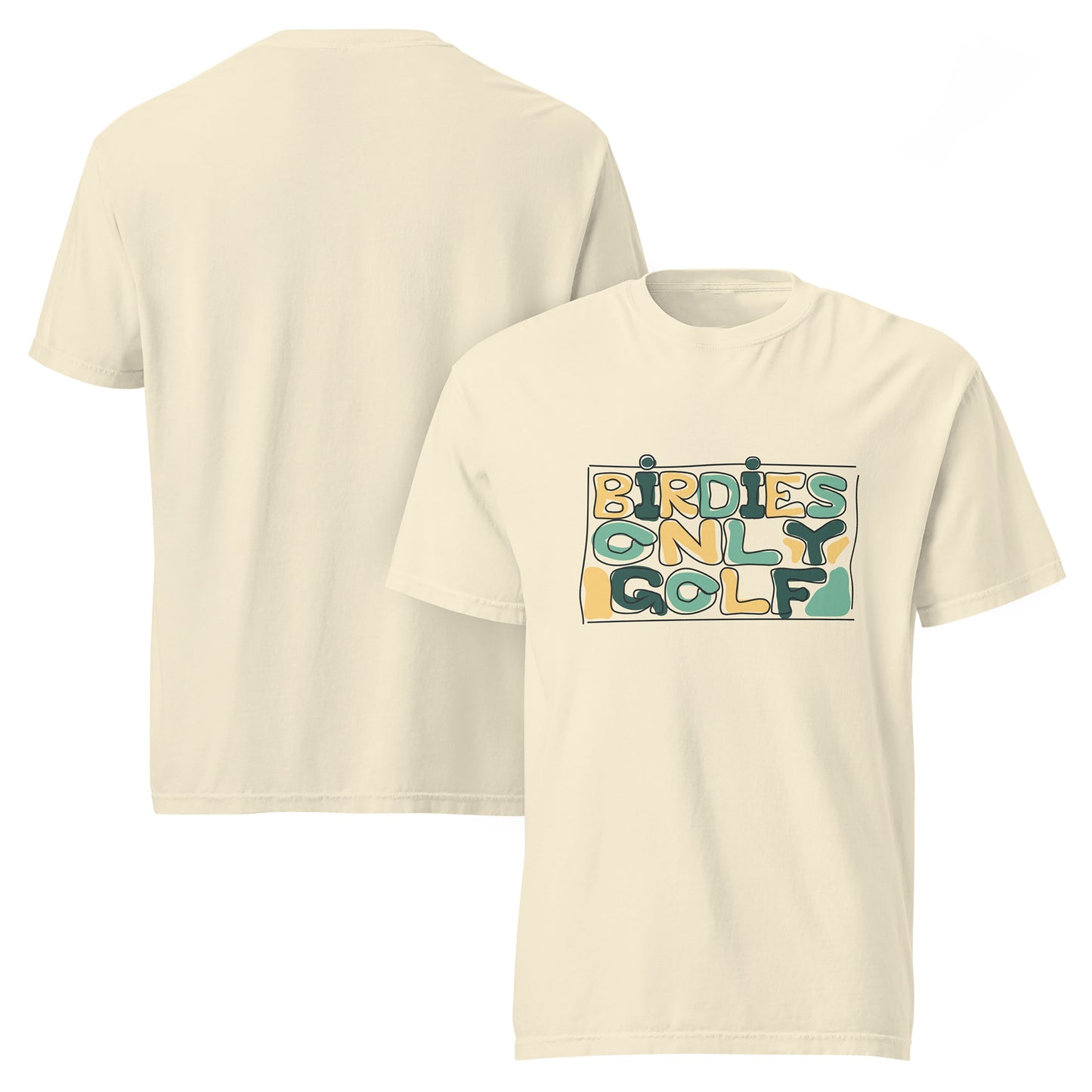 Birdies Only Hand Drawn Logo Tee - Ivory